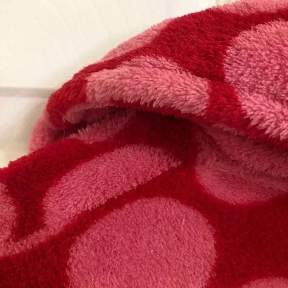 La Senza Fuzzy Pink  Polka Dot Bathrobe Size S/MED - Picture 15 of 16